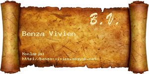 Benza Vivien névjegykártya
